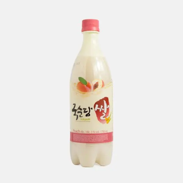 Licor coreano makgeolli con sabor a melocotón KOOK SOON DANG 750ml