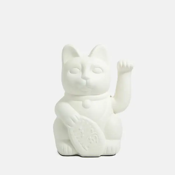 Gato de la suerte Maneki Neko blanco - Image 3