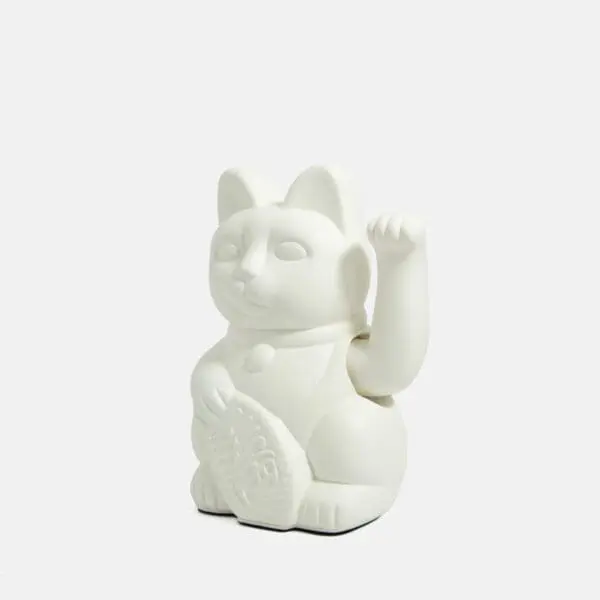 Gato de la suerte Maneki Neko blanco - Image 2