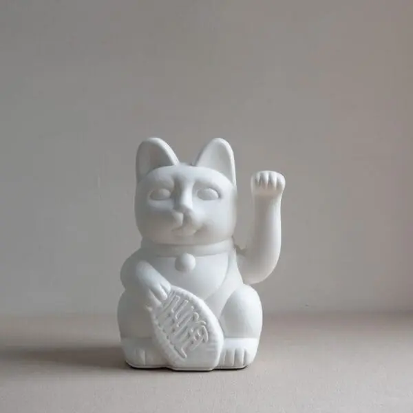 Gato de la suerte Maneki Neko blanco