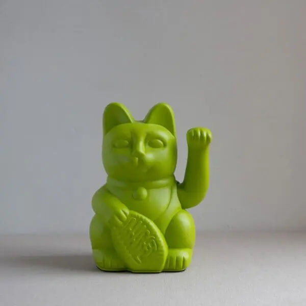 Gato de la suerte Maneki Neko verde mojito