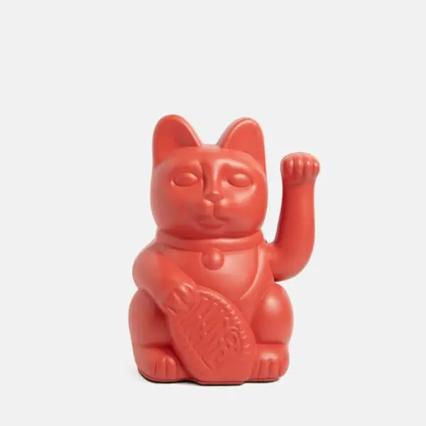 Gato de la suerte Maneki Neko rojo - Image 3