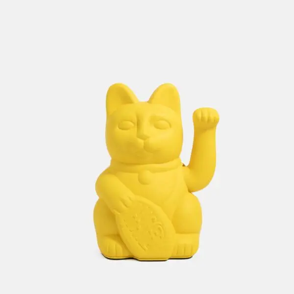 Gato de la suerte Maneki Neko amarillo - Image 3