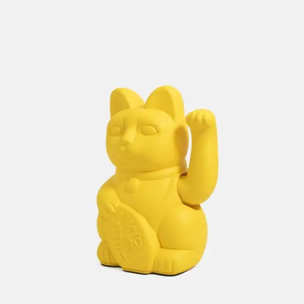 Gato de la suerte Maneki Neko amarillo - Image 2