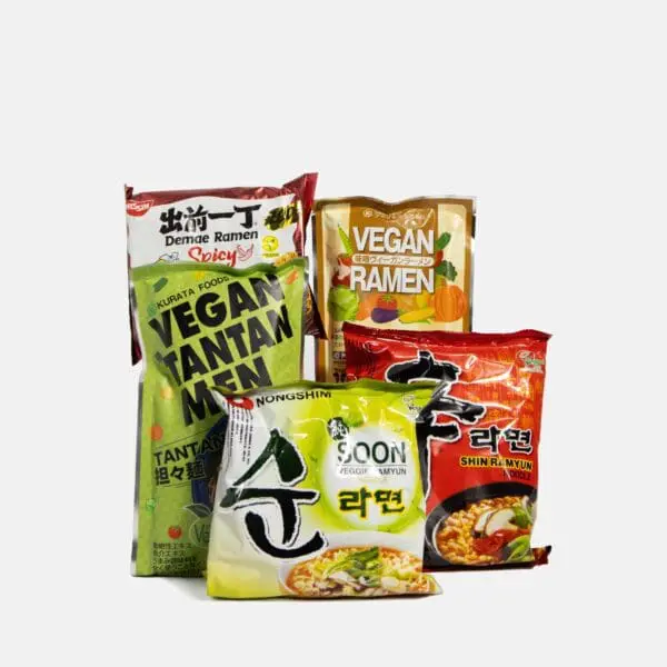 Pack de ramen instantáneo vegano