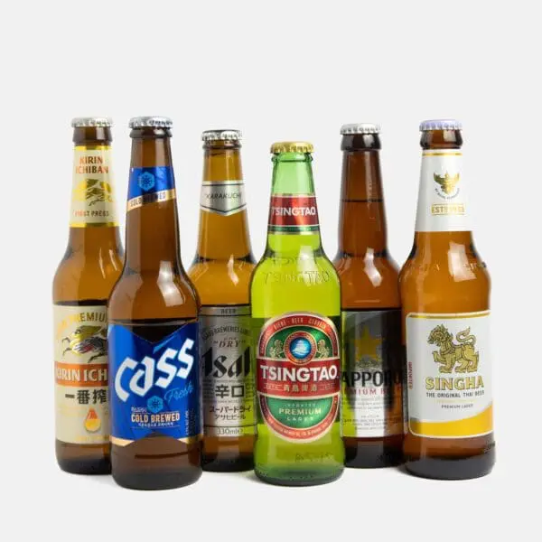 Pack de cervezas asiáticas