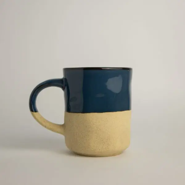 Taza jumbo de cerámica azul Toshi