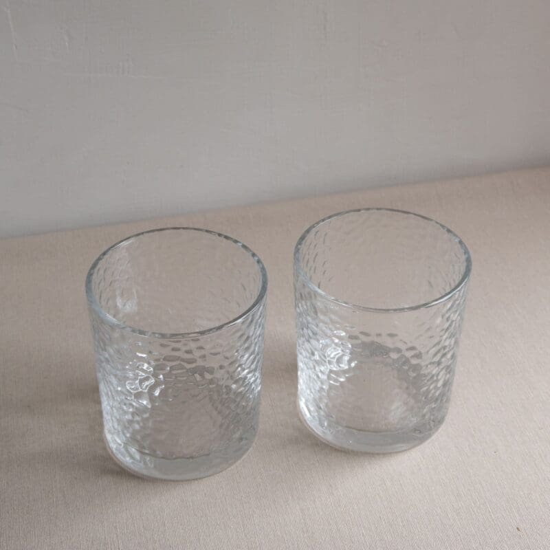 vaso de cristal transparente maruishi