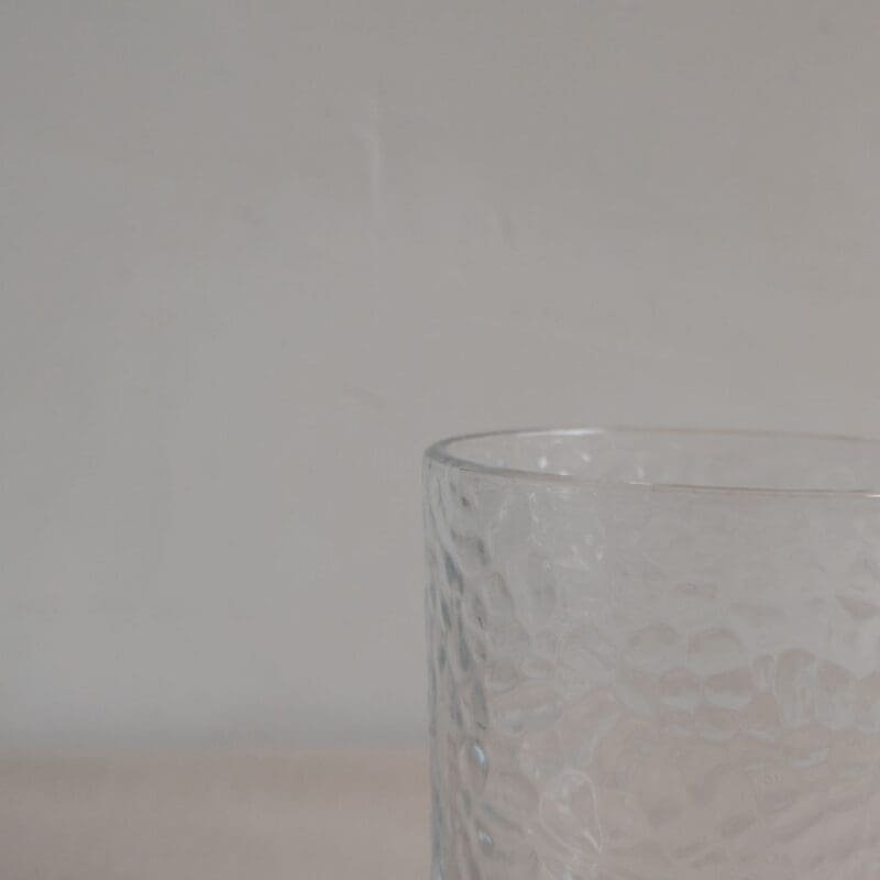 vaso de cristal transparente maruishi