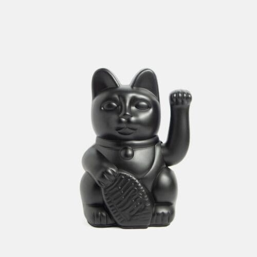 Gato de la suerte japonés Maneki Neko negro
