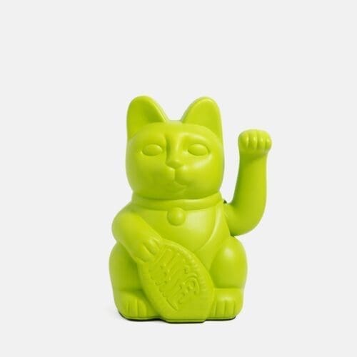 Gato de la suerte japonés Maneki Neko verde mojito