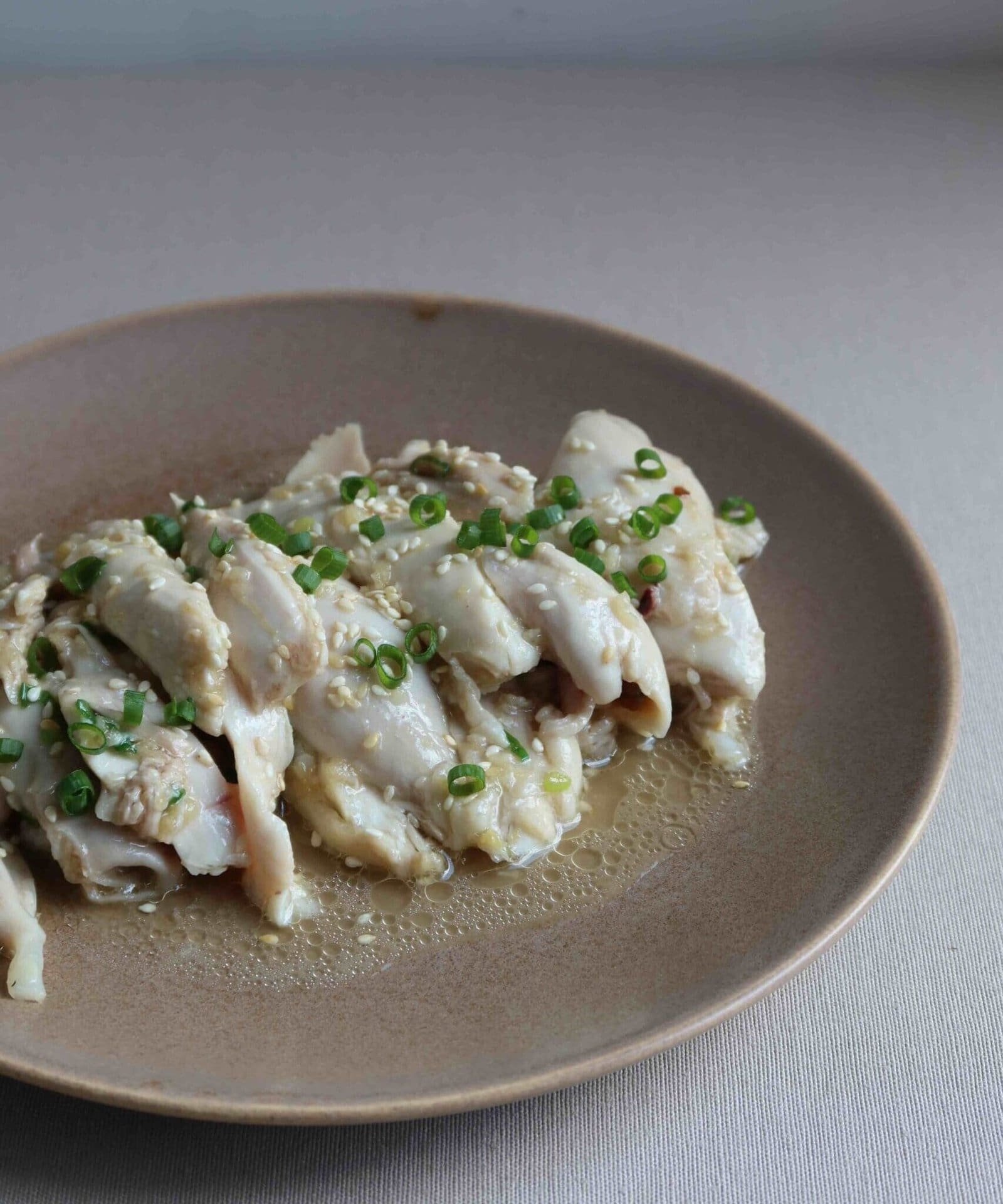 pollo con salsa de ajo y jengibre