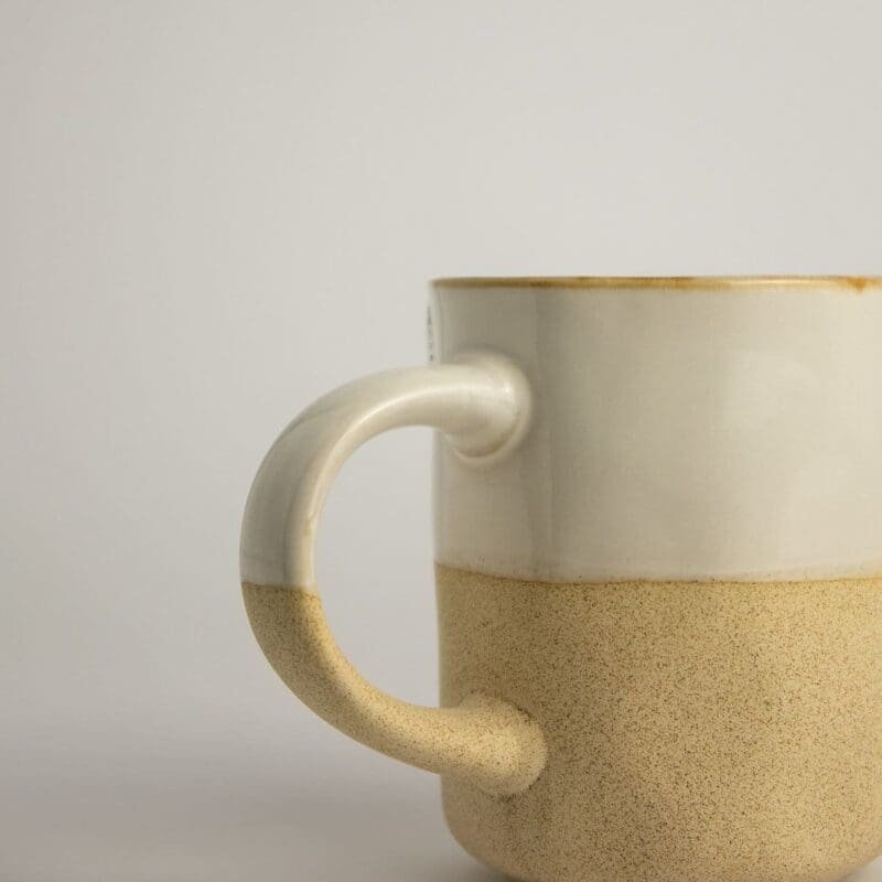 Taza jumbo de cerámica blanca Toshi