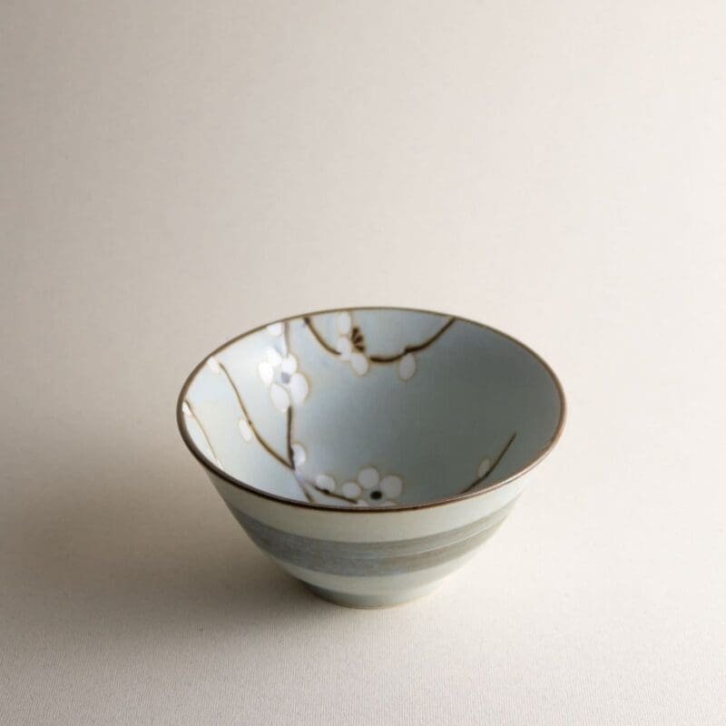 Cuenco para arroz japonés Hana verde (vajilla japonesa)