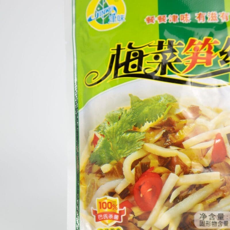 Mostaza china con bambú en conserva