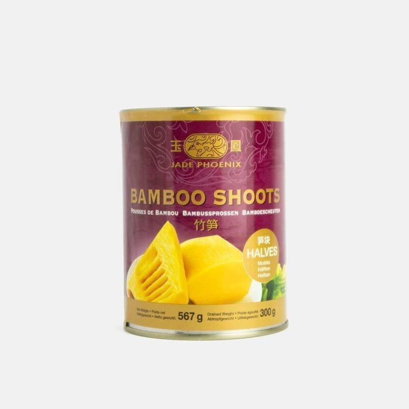 Brotes de bambú (mitades) en conserva