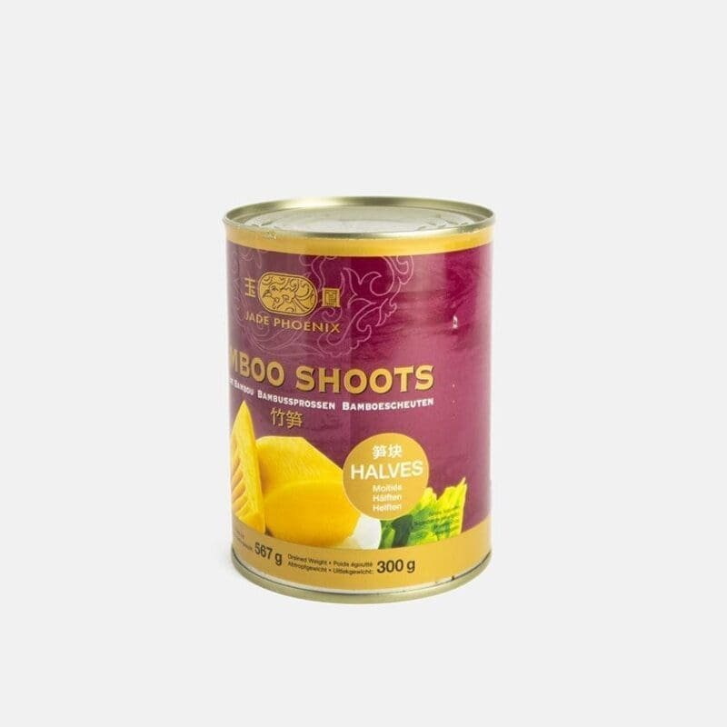 Brotes de bambú (mitades) en conserva